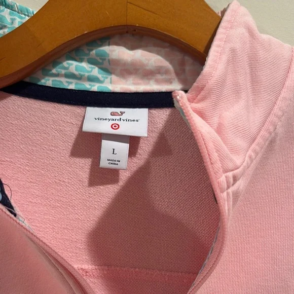 Vineyard Vines Pink Quarter-Zip Pullover - Picture 2 of 4